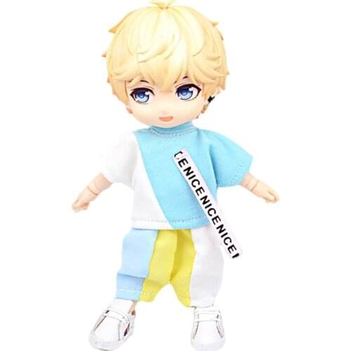 Ob11 baby clothes obitsu11 clothes bjd clothes stitching T-shirt casual suit GSC molly 1/12 BJD doll accessories for dolls