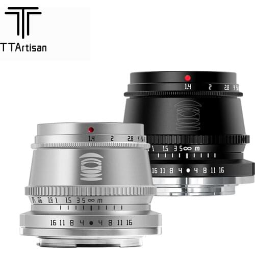 TTArtisan 35mm F1.4 APS-C Manual Focus Camera Lens for SONY E FUJI X Canon M Leica L Nikon Z Panasonic Olympus M43 Black Silver