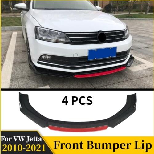 For VW JETTA A6 MK6 MK6.5 A7 2010-2021 Front Bumper Lip Protector Splitter Chin Diffuser Spoiler Body Kit Tuning Accessories