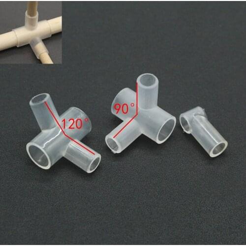 3 Size Plastic Connector for Round Wooden Stick 5mm 8mm T Shape 90 120 Degrees 1pcs