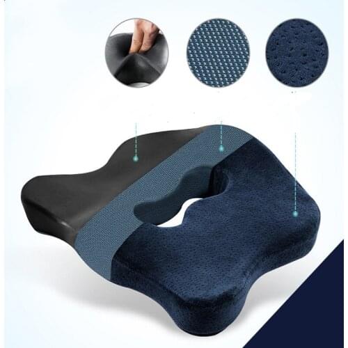 Sitting pad office chair Cushion Orthopedic Pillow Bamboo Charcoal Magnetic Cloth Lining Memory Cotton Non-slip Chair Home