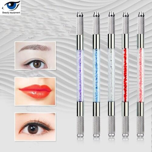 Semi-permanent tattoo pen handmade pen multifunctional high-grade fog eyebrow genuine embroidery eyebrow lip dual-use tattoo eye