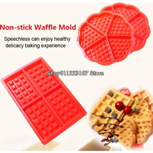 Baking mold Kitchen Waffle Mold Non-stick Cake Mould Makers Kitchen Silicone Waffle Bakeware
