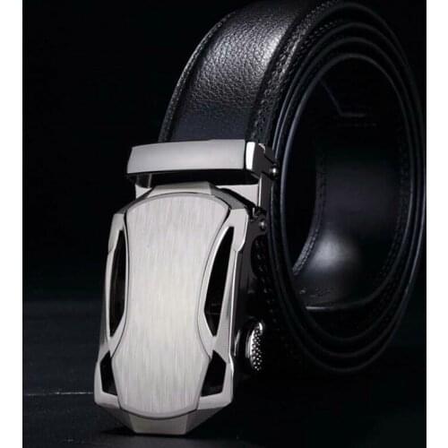 Mens Business Style Belt Black Pu Leather Strap Male Waistband Automatic Buckle Belts For Men Top Quality Girdle Belts For Jeans