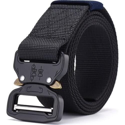 Fashion Canvas Belt Men and Women Army Fan Tactical Belt Multifunctional Nylon Outdoor Training Belt