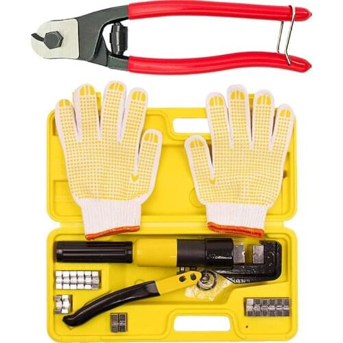 Hand Crimper Tool Hydraulic Crimping Tool Crimper Cable Lug Crimping Tool For 1/8" To 3/16" Cable