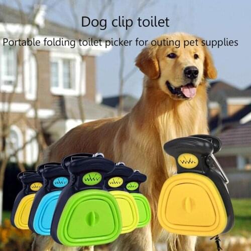 Foldable Pet Dog Poop Bag Dispenser Travel Pooper Scooper Poop Scoop Clean Animal Waste Picker Cleaning Tools Pet Products