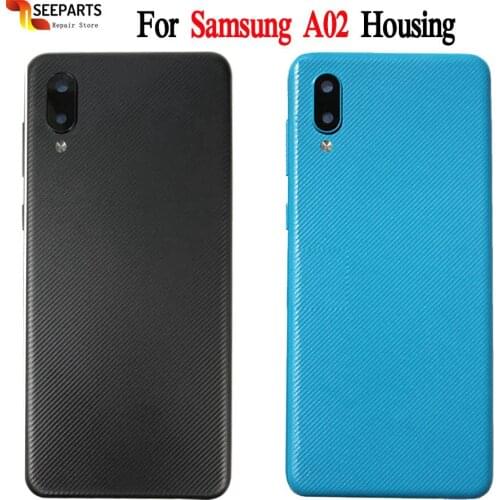 For Samsung Galaxy A02 A022 A022F/DS Back Battery Glass Cover Rear Door Housing Case Replacement For Samsung A02 Battery Cover