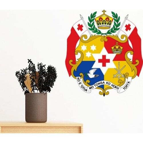 Tonga Oceania National Emblem Removable Wall Sticker Art Decals Mural DIY Wallpaper for Room Decal