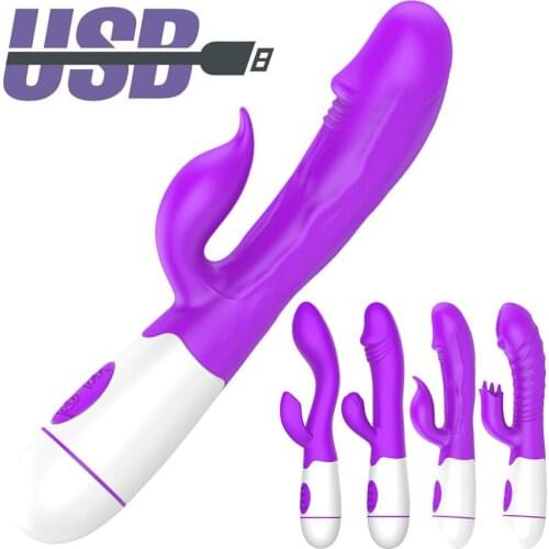 YEMA 30 Speed Double Vibrator Sex Toys for Woman rabbit Vibrators for Women Adult Sex Product Clitoris Vagina Stimulator