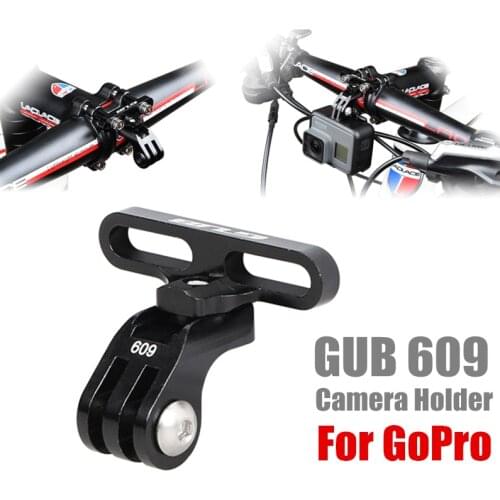 GUB 609 Aluminum Bike Adapter for GoPro Camera Mount And Light Cycling Lamp Holder Bicycle Stem handlebar stand Accessory