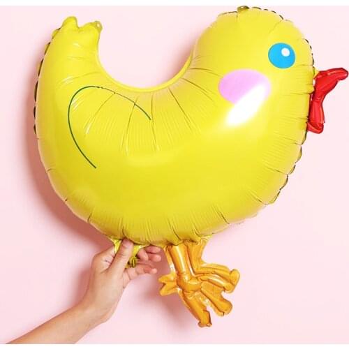 Cartoon chicken balloon cute little yellow chicken aluminum foil hydrogen balloon birthday party decoration balloon