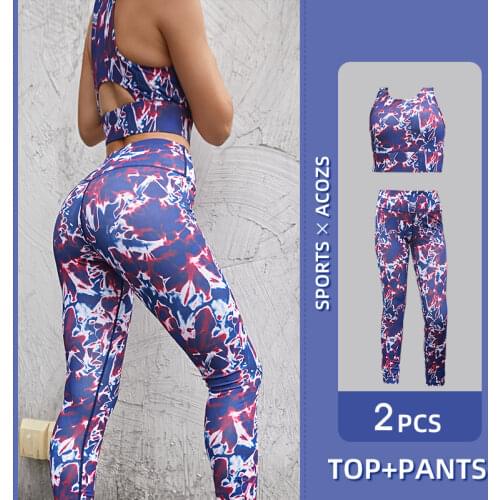 VUTRU Women 2pcs Seamless Yoga Set Sport Suit Gymwear Workout Clothes Gym Crop Top High Waist Leggings Fitness Sports Wear Cloth