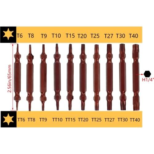 Utoolmart 1/5pcs High Quality H1/4" Screwdrivers Batch Heads Set Redness/Sandblasting S2/CrV 25/65mm Bits Sets Hand Tools