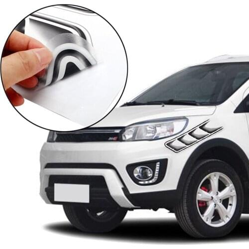 2Pcs/Set 3D Shark Gills Car Stickers Waterproof Auto Decals Sticker Car Vent Air Flow Mudguard Decor Car-styling