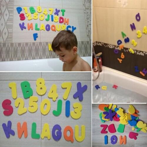 36PCs Baby Bath Toys Alphanumeric Letter Bath Puzzle Soft EVA Kids Baby Toys Early Educational Kids Baby Tool Bath Toy Funny Toy