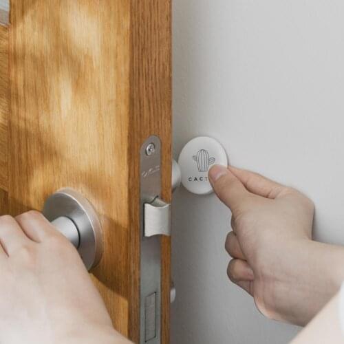 4pcs /set TPR Anti-collision Stickers Door Stickers Bathroom Room Door Handle Crash Cushions Silence Pads Toilet Crash Stickers