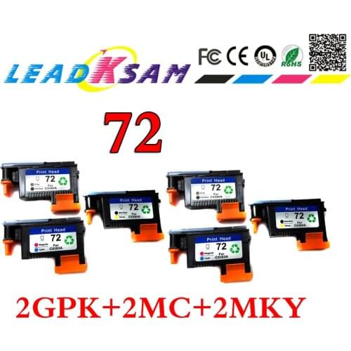 6X compatible for hp72 printhead C9380A C9383A C9384A for 72 DesignJet T1100 T1120 T1120ps T1300ps T2300 T610 T770 T790 T795