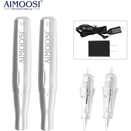 Aimoosi Professional A5 digital intelligent Permanent makeup for Eyebrow tattoo machine kit with Gun Cartridge Needle