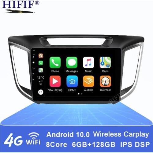 Android 10 4GB RAM+64GB ROM DSP Car Radio multimedia Video player GPS Navigation Carplay For hyundai Creta ix25 2 din no dvd