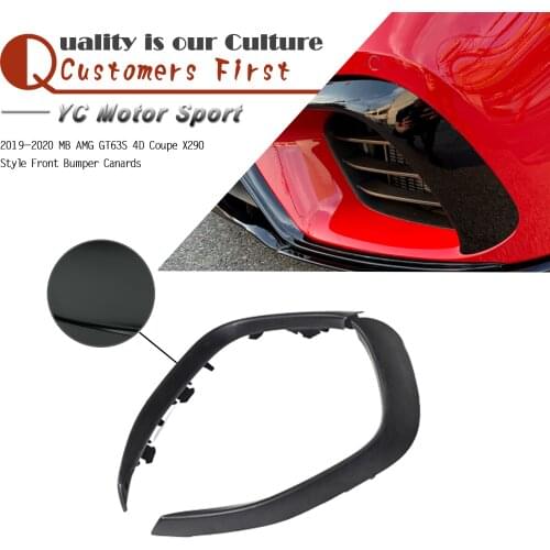 Car Accessories CF FRP EDITION1 Aerodynamic Package Style Front Bumper Canards Fit For 2019-2020 MB AMG GT63S 4D Coupe X290 Vent