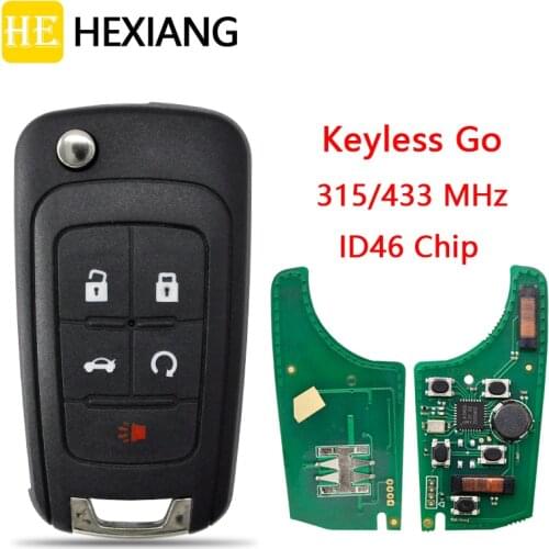 HE Xiang Car Key For Chevrolet Camaro Cruze Equinox Malibu 2010-2016 ID46 PCF7952 Chip 315 Mhz Auto Smart Keyless Go Remote Key