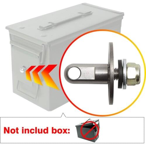 50 Cal Ammo Can Steel Gun Lock Box Ammunition Gun Safe Box Military Army Lockable Case 40mm Pistol Bullet Valuables Storage