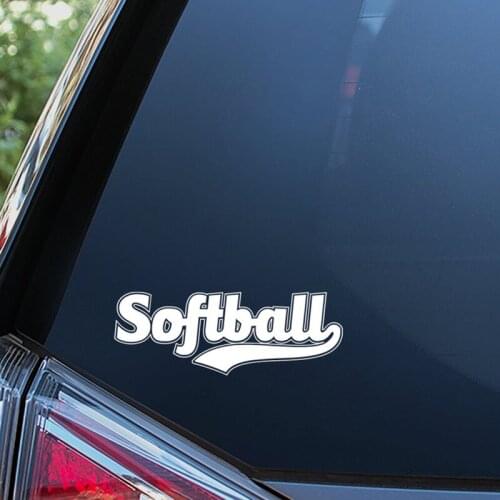 Black/Sliver Softball Vinyl Car Sticker Decals For Auto Detailing Funny Products Cars Styling Vinyl Motorcycle S340