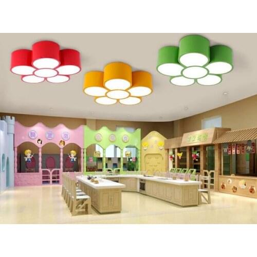 Children lamp Faslin children Ceiling Lights flower LED light girl Princess bedroom lamp cartoon children Ceiling lamp ET84