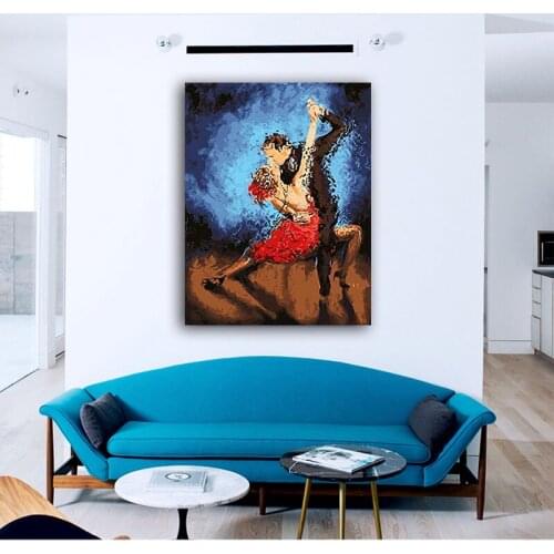 DIY colorings pictures by numbers with The Latin dancer picture drawing painting by numbers framed Home