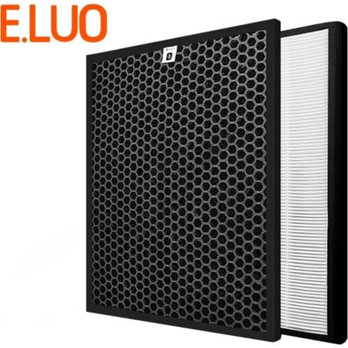 365*280*10mm Activated Carbon Filter + 365*280*25mm HEPA Filter for AC4072 AC4014 AC4083 AC4084 AC4085 Air Purifier Parts