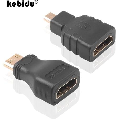Kebidu 1pair HDMI-compatible HD Gold Extension Adapter Converter Connector for HTC Vedio 4G TV for Xbox 360