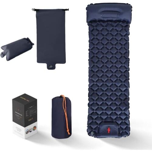 Camping Sleeping Pad Inflatable Air Mattresses Outdoor Mat Furniture Bed Ultralight Cushion Pillow Hiking Trekking