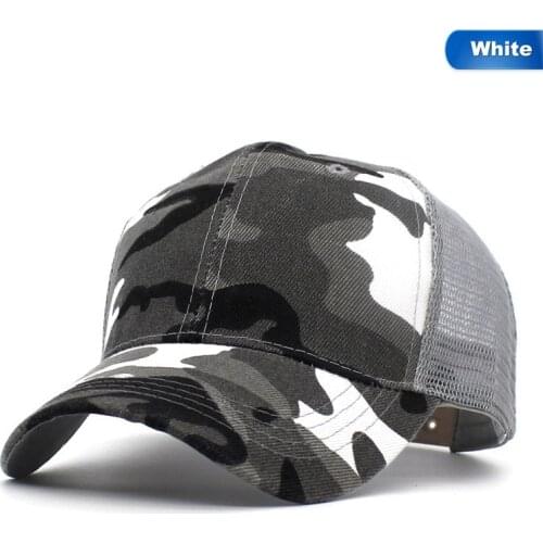 2018 Snow Camo Baseball Caps Men Summer Mesh Cap Tactical Camouflage Hat For Men Women High Quality Bone Masculino Dad Hat Caps