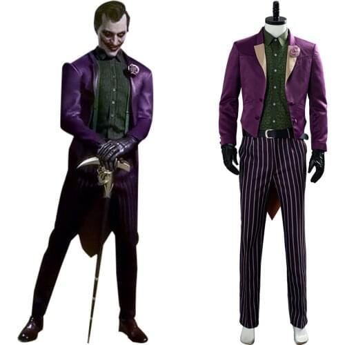 Game Mortal Kombat 11 Cosplay Costume The Joker Cosplay Uniform Outfit Adult Halloween Carnival Costume Custom Made