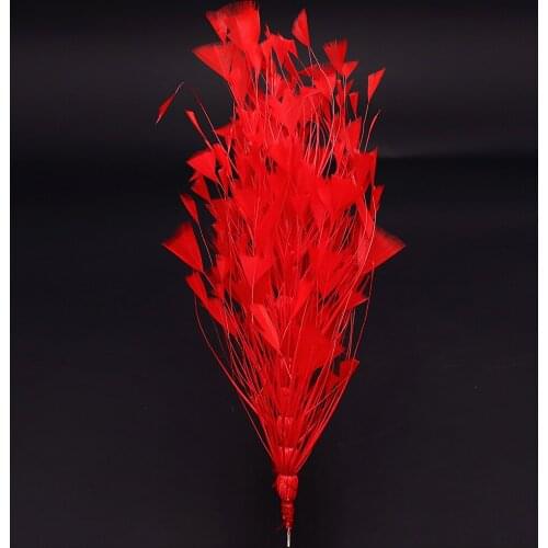 Hackle feather quality 30-35cm Red craft ornaments feathers craft feathers 12-14 Inches decorative feather feather trim