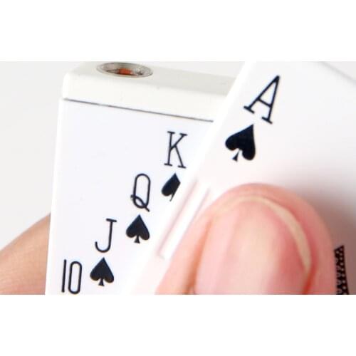 Creativity Poker Diagonal Lighter Windproof Inflatable Lighter Smoking Accessories Gadgets for Men Technology Cool Lighter