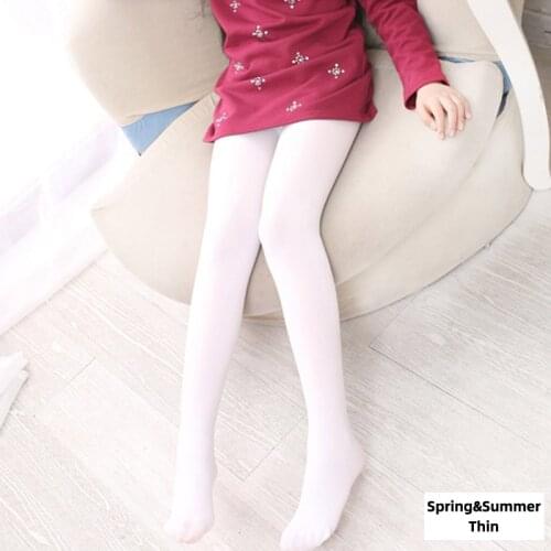 Baby Girls White Leggings Spring Autumn Fall Thin Girl Casual Solid Color Pants Kids Fashion Children Korean Style Clothing