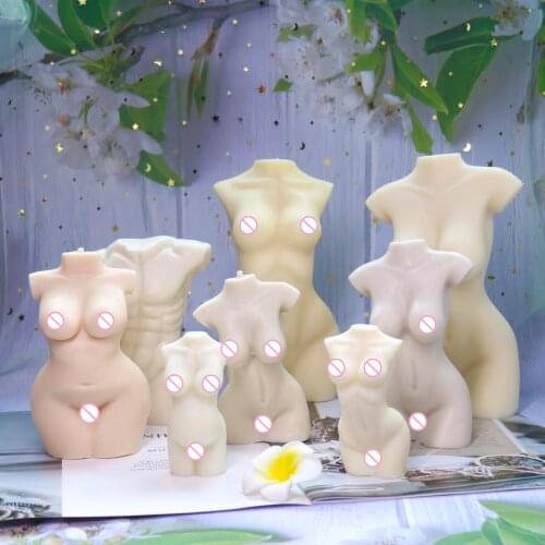 LOVE'N LV092B diy large size soap gypsum handmade candle woman human female body Goddess torso silicone mold 10cm 13cm 15cm 21cm
