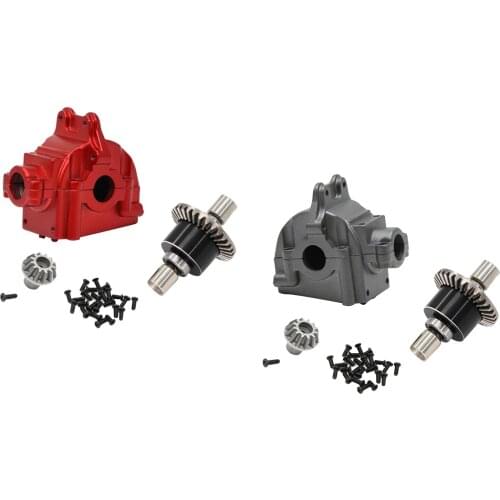 Metal Gearbox Housing Cover Shell & Differential RC Buggy Car Accessoires for Wltoys 144001 1:14 Scale Model Truggy Upgrade Part