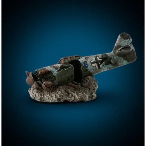 Mini Simulated Resin Aircraft Model Arts Crafts Aquarium Fish Tank Landscaping H58C