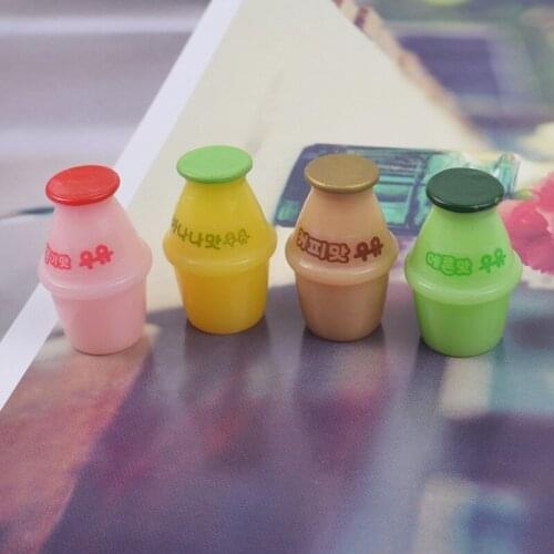 8PCS Slime Charms Mini milk Juice Bottle Resin Flatback Slime Filler Accessories Making Supplies for DIY Phone Case Decoration