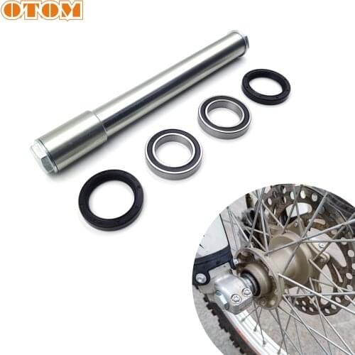 OTOM MTB Pit Dirt Bike Front Axle Motorcycle Hub Tube Shaft Accessories Aluminum Front Wheel Axle For KTM Husaberg Husqvarna