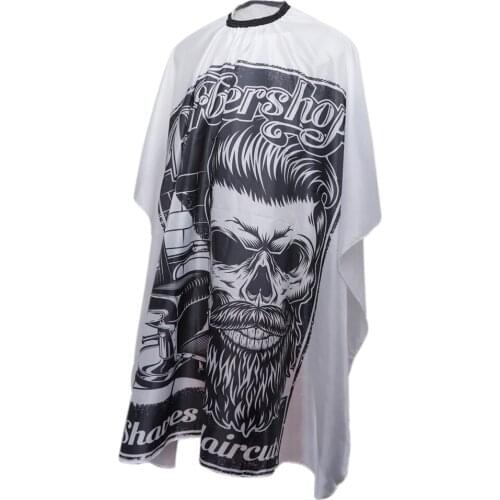 Professional Waterproof Hair Styling Cape Nylon Haircuting Salon Cape Gown Hair Salon with Snap Closure(53 x 61inch White)