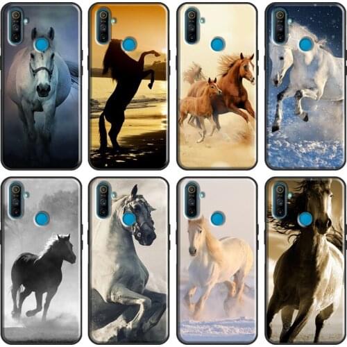 Running animal horse Soft For OPPO Realme 6 7 Pro X7 X50 GT C11 C3 Cover For OnePlus 8 Pro Nord 8T 7T Phone Case