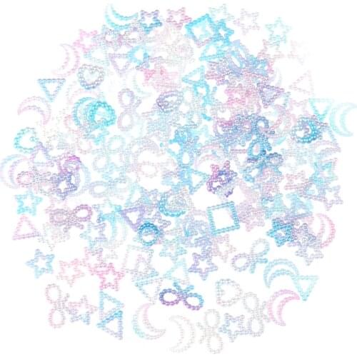 Assorted Colorful ABS Pearl Bow Heart Flatback Cabochons DIY Resin Charms Molds Stuff Moon Star Flatback