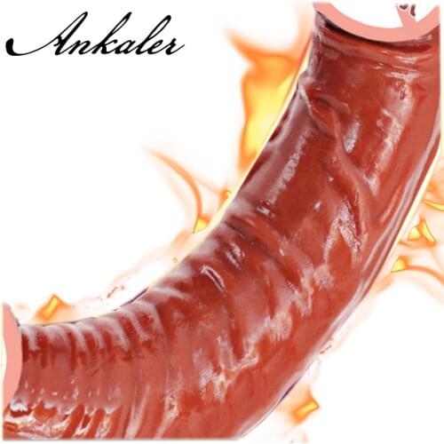 21CM Double Head Realistic Dildo Anal Masturbator Sex Toys for Couples Crystal Dildo Penis Thrusting Soft Dildo for Women Gay