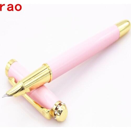 2017 Light Pink Fountain Pen school & office supplies stationery Elegant Pens For Writing school high quality ink fountain pen