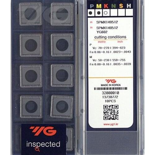 SPMX140512 YG602 10pcs 50pcs 100% Made in Korea original YG-1 Carbide insert Processing: stainless steel cast iron, etc