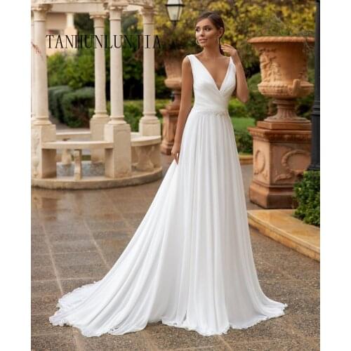 TANHUNLUNJIA Chiffon Wedding Dresses